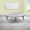 Flash Furniture Round 60 W, 60 L, 25.25 H, Chrome, Laminate, Particleboard, Steel, Grey XU-GRP-A60-HCIRC-GY-T-P-GG - alternate 1